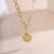 Import Punk Stainless steel  Women Coin Gold Plated Pendant Necklace Jewelry 2021 from China