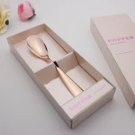 Pure copper ice cream spoon japanese reusable restaurant cutlery