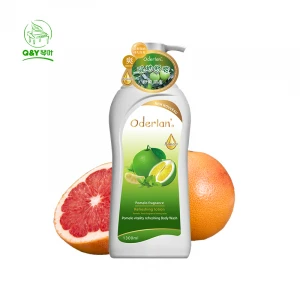 Qinye Factory OEM Private Label natural organic Body Wash Refreshing Lemon Gel Skin Whitening Bath Shower Gel