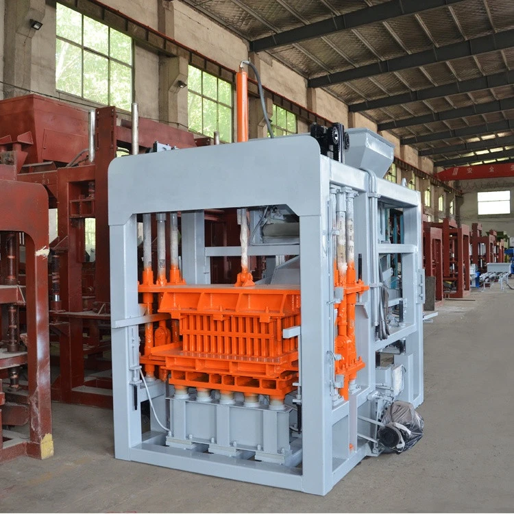 QT5-15 hydraulic automatic concrete cement interlocking brick block making machine machinery in China factory