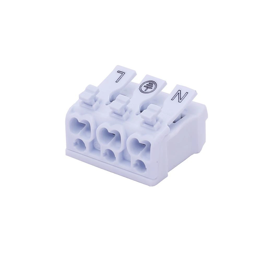 Quick Terminal Block Wire Connector 3 Pole Cable Clamp