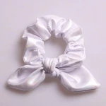 Rabbit Ear Rainbow Cortex Elastic Hair Bands for Women Girls Kids Children Scrunchie Ponytail Hair Accessories Headdress