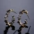 RAKOL E2174 cubic zirconia earrings 14k gold hoop earring, wholesale crystal earrings