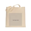 raw gym zip canvas fabric organic tote folding shopping bag cotton