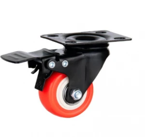 red color 2 inch caster wheel hardwood floor polyurethane caster wheel