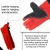 Import Red Cow Split Working Gloves Double Palm Heat Resistant Welding Safety Gloves with fire lane from China