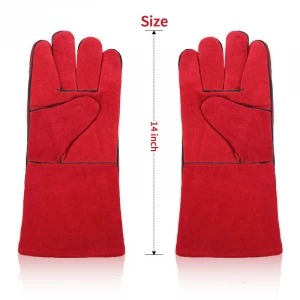 Red Protection Anti Cut Heat Resistant Household Heavy Duty Cookware Grilling Welder Weld Work Gloves