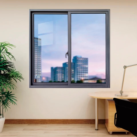 RG85.8 Sound Insulation Window Hot Sale Custom Color Sliding Glass Aluminum Window Sliding Windows