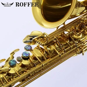 ROFFEE M90 Original Import Professional Performance Level Alto Brass Gold Lacquer Eb Tone Saxophone