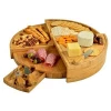 round bamboo cheese board with cutlery cheese board bamboo cheese cutting board set