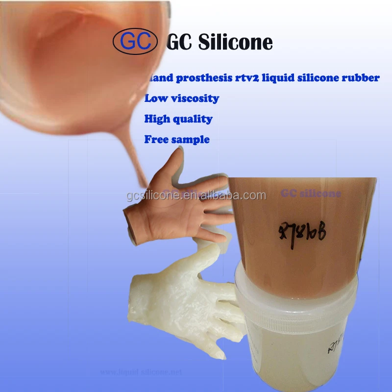 rtv2 medical grade liquid silicone rubber for  hand prosthetics casting