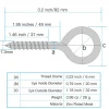 Screw Eyes Heavy Duty Screw in Eye Hooks for Securing Cables Wires Self Tapping Screws Eye Bolts for Indoor & Outdoor Use