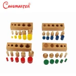 SE001B(JZ) homeschool Cylinder Blocks Wooden Toys montessori material  Beechwood Educational Toy and Games Montessori