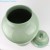 Import Shadow Green Beans Blue Color Glazed Lion Head Storage General Pot Ceramic Lidded Jar from China