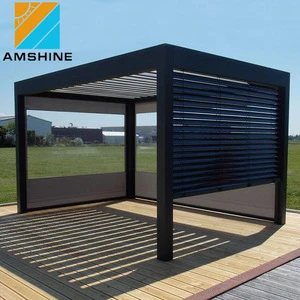Shanghai AMS metal products retractable awning pergola kit 3x4