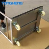 Silver Hotel Lobby Luggage Cart, Stainless Steel Store Platform Trolley