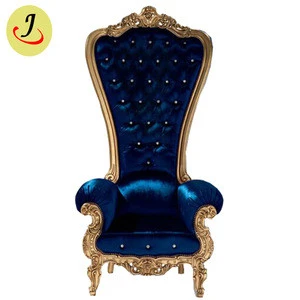 Silver Luxury Royal solid wood velvet Throne Chairs/sofa For Sale