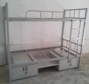 Simple dormitory bed design double bunk beds size