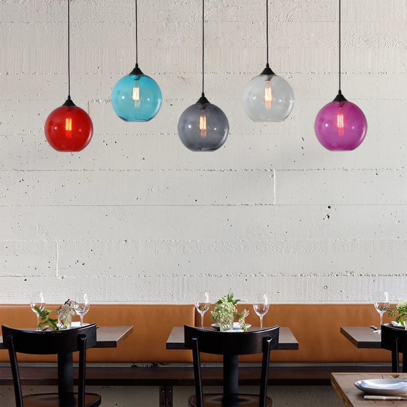 Simply Art Nordic Hand Blown Glass Hanging Lights Modern Pendant Lamps