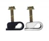 single Coax Cable Clips with Screw UL LISTED