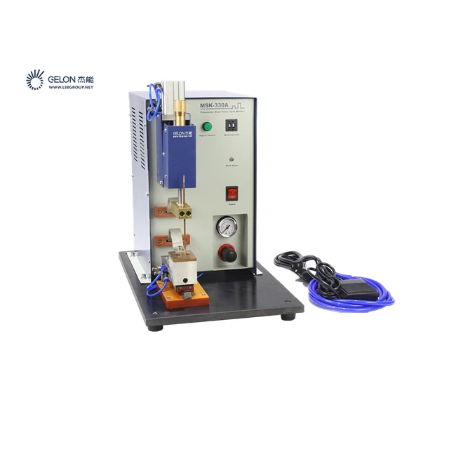 Single Point Pneumatic Welding Machine for Cylinder Cell Assembling - GN-330A battery equipments production line