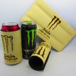 slap/snap on slim can coolies/neoprene snap on slim can cooler