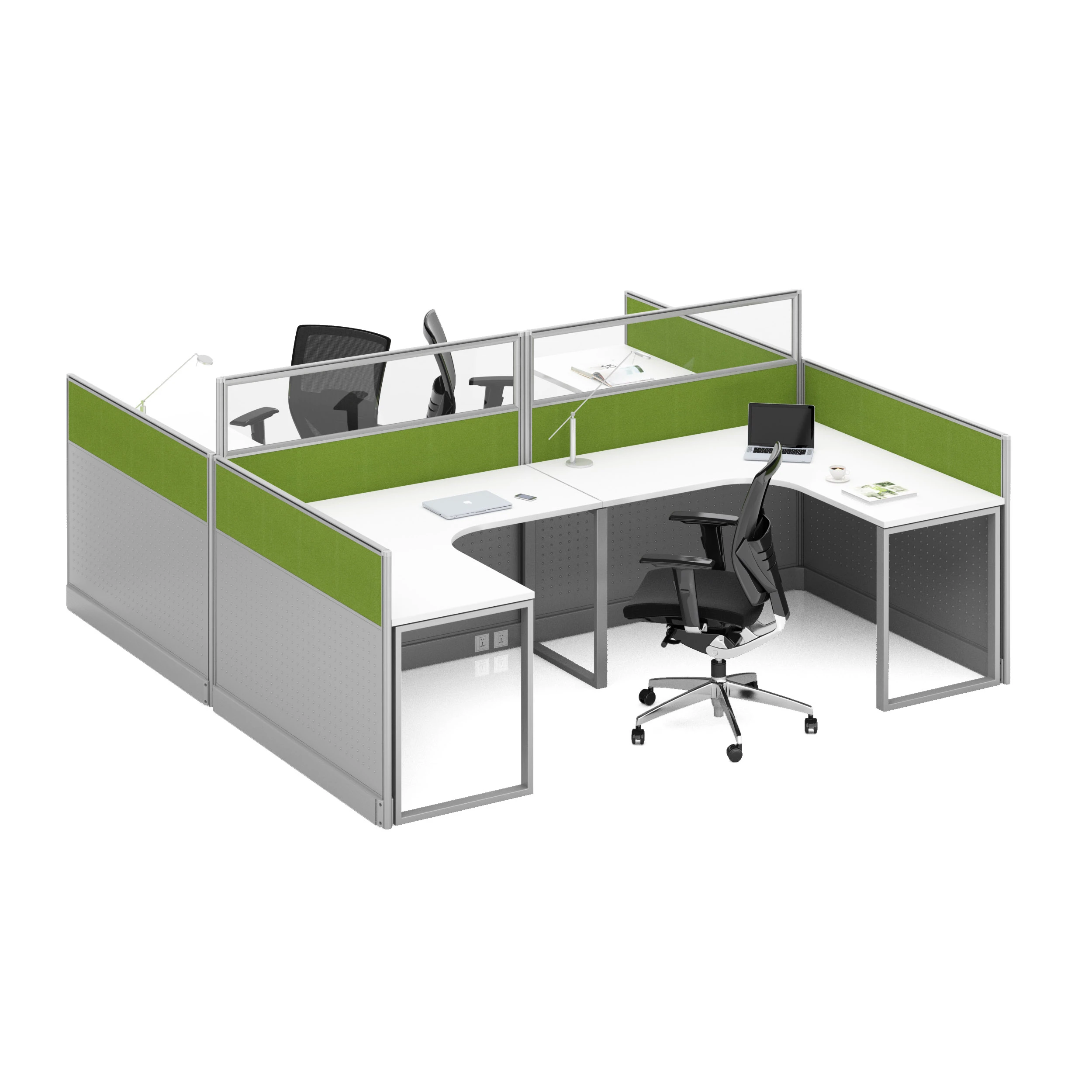 Small 4 person office cubicle workstation office furniture  for call center project