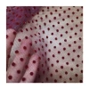 Small Polka Dots Flocked Tulle/polka dot flocking tulle fabric for lady shirt dress