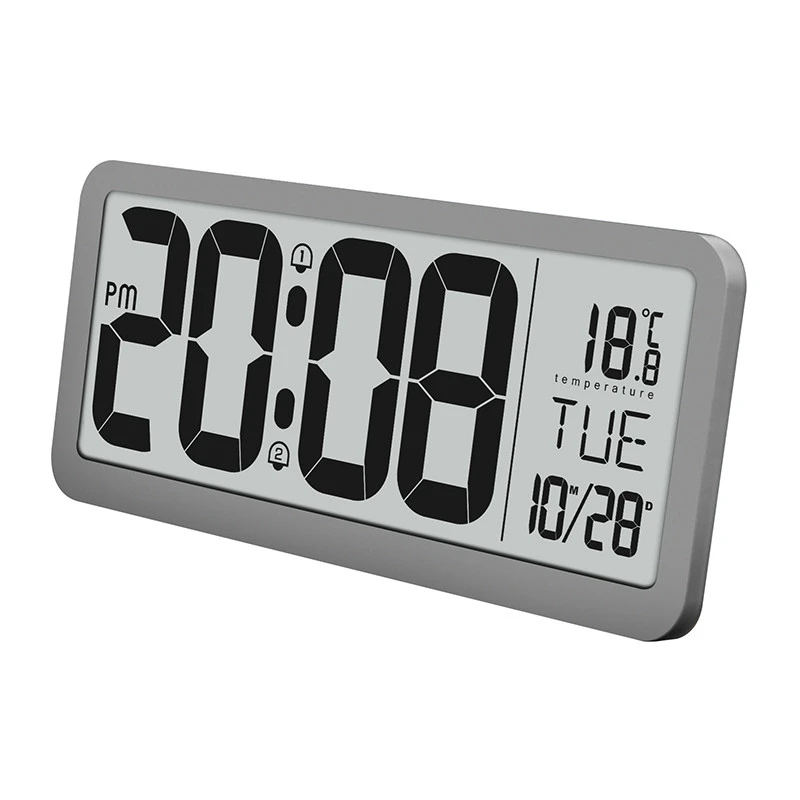 Smart Digital Large LCD Calendar Display Electric Desk Table Wall Alarm Clock
