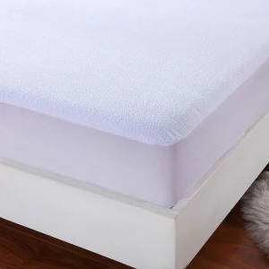 Soft 100% terry cotton  breathable Mattress Protector Pad Cover anti bed bug mattress cover hotel waterproof mattress protector