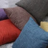 Solid color linen decorative cushion cover 45*45cm