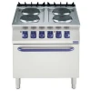 soppas Professional Kitchen Equipment 700 series Electric Range with Oven (4 round hot plate)