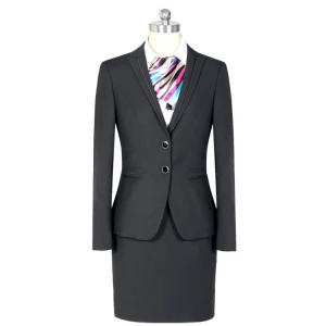 Spring and autumn office lady suits design latest wrinkle-free formal bank hotel education work uniform skirt suit