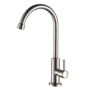 SS6011-Tengbo  304 stainless steel cold water sink faucet for kitchen faucet sink