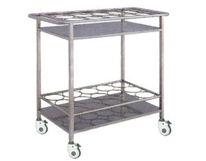 Stainless steel hospital trolley for water bottle