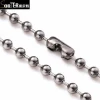 stainless steel nickel 2.4mm metal ball  key chain hang tag chain dog chain
