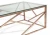 stainless steel tempered glass metal modern coffee table design