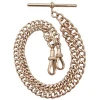 Stainless Steel Yellow Gold Fancy Link Double Pocket Watch Chain