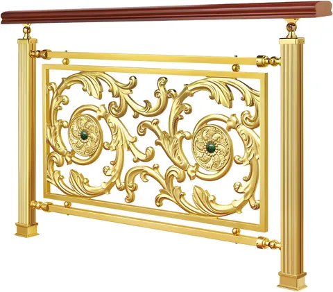 Buy Staircase Design Lobby Balcony Gold Color Sumptuous Balustrades ...