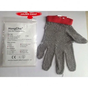 Steel gloves 5 anti-electric saws imported ring cutting slaughtering stainless cut iron