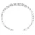 Import Sterling Silver 1/4 cttw Diamond Ball Bead Cuff Bangle Bracelet (I-J, I2-I3) from USA