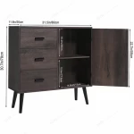 Stylish And Creative Industrial Vintage Living Room Cabinet With Bed Wall Set