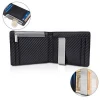 Stylish custom front pocket smart quality business card holder mens luxury slim money clip billfold rfid wallet genuine leather