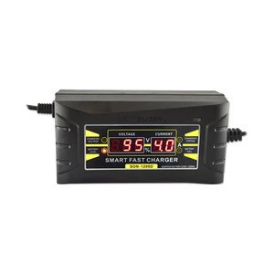 Suoer 12V 6A Lead acid Three Phase Smart Car Battery Charger With Digital Display