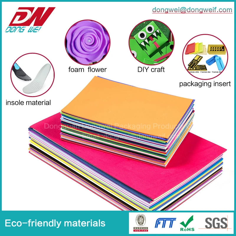 supplier Different thickness colours foam shoe materials archery target eva foam sheet paper craft foam board