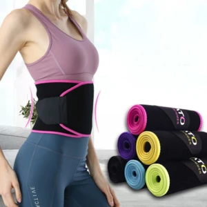 Support Home Workouts Elastic Slimming Trimmer Gold Waist Belt