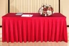 Support samples 100% Polyester solid Color One Piece Pleated table cloth Wedding Elegant Fancy Table Cloth Skirt