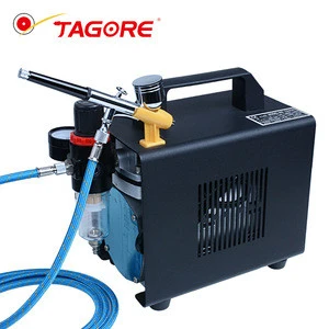 Tagore Professional Hot Sale Airbrush and Compressor set with Make up