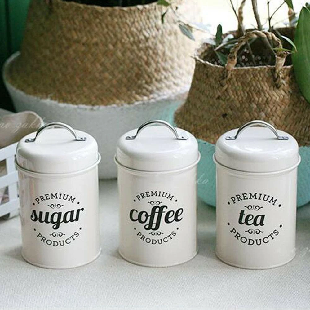 Tee Kaffee Sugar Canister Air Tight Jars kitchen items