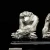 Import "Three Wise Monkeys" - Hand Crafted Jewelry Sculpture, Made of 925 Sterling Silver (or Brass), Decorated with Obsidian Stone from Russia